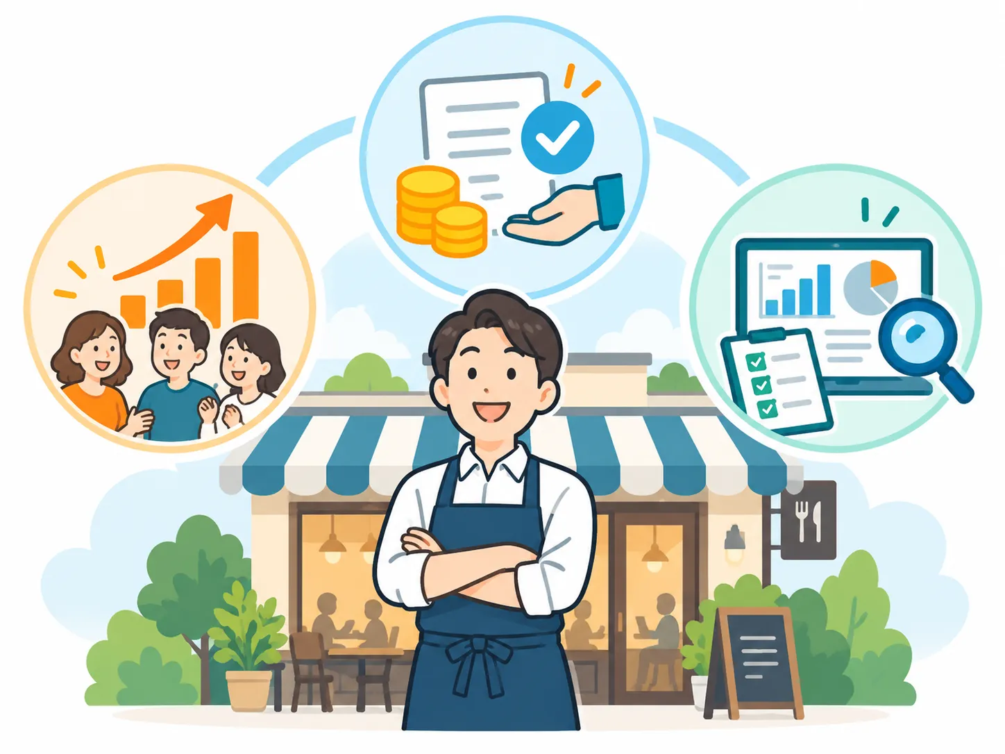 助成金活用を確認するイメージ